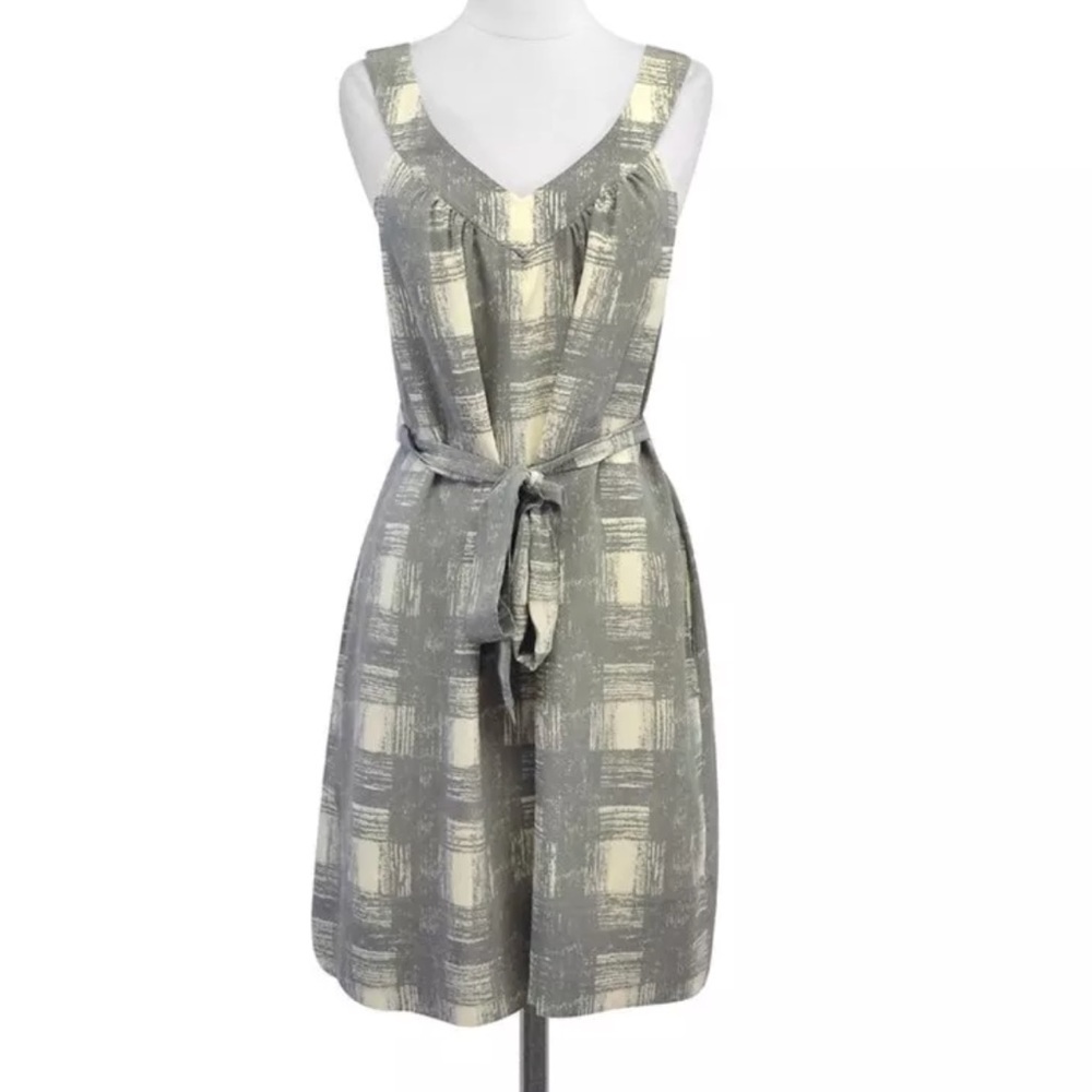 Marc By Marc Jacobs Grey & Cream Silk Dress- Sz XS
